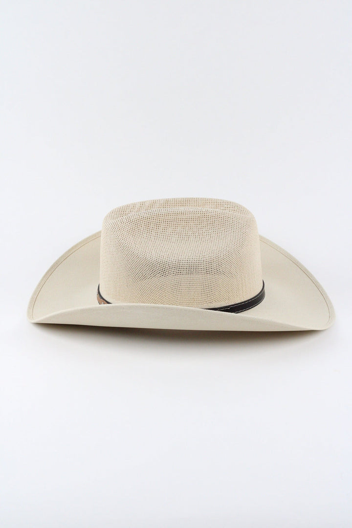 Luckenbach Cattlemen Straw Cowboy Hat - Ivory