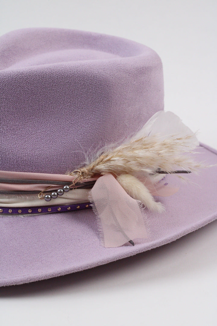 Adeline Western Teardrop Hat - Lavender