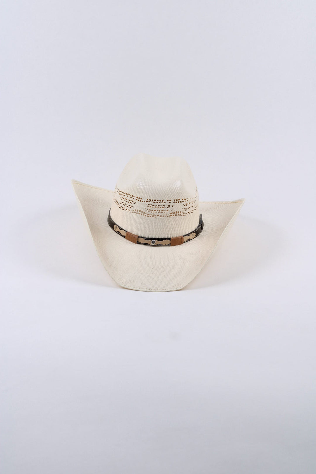 The Odessa Unisex Bull Rider Straw Cowboy Hat - Ivory