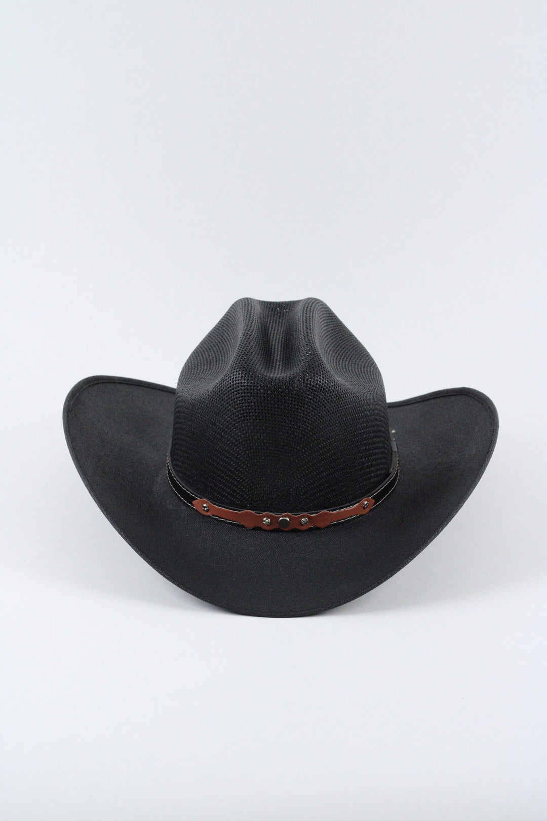 Luckenbach Cattlemen Straw Cowboy Hat - Black