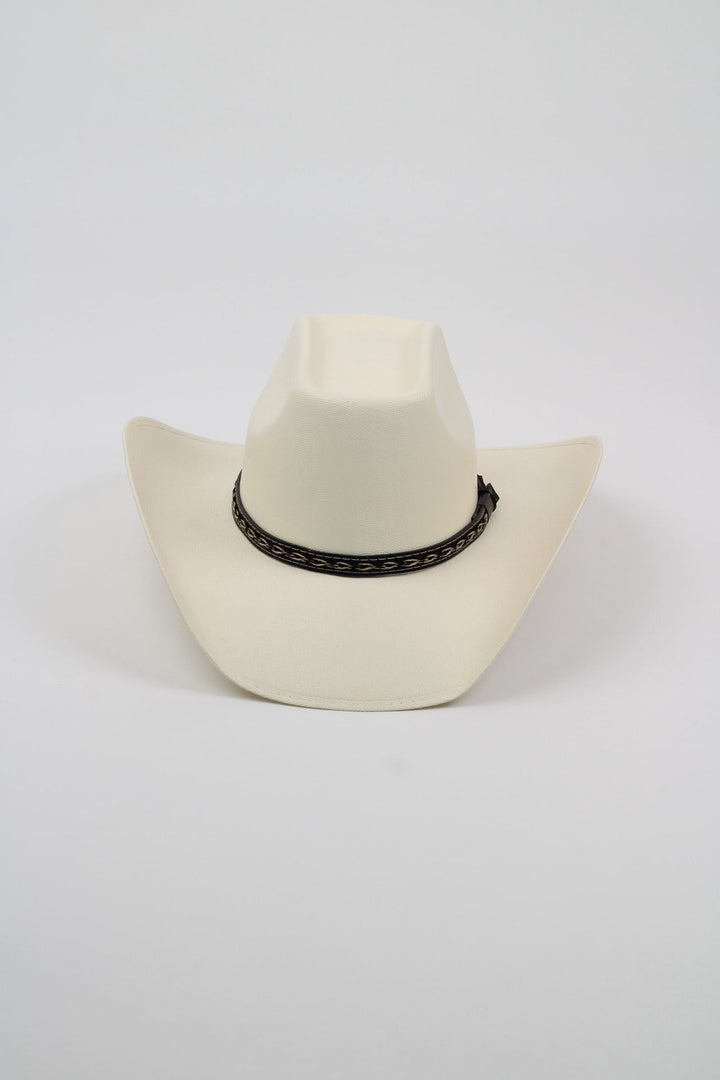 El Paso Brick Top Structured Cowboy Hat - Ivory