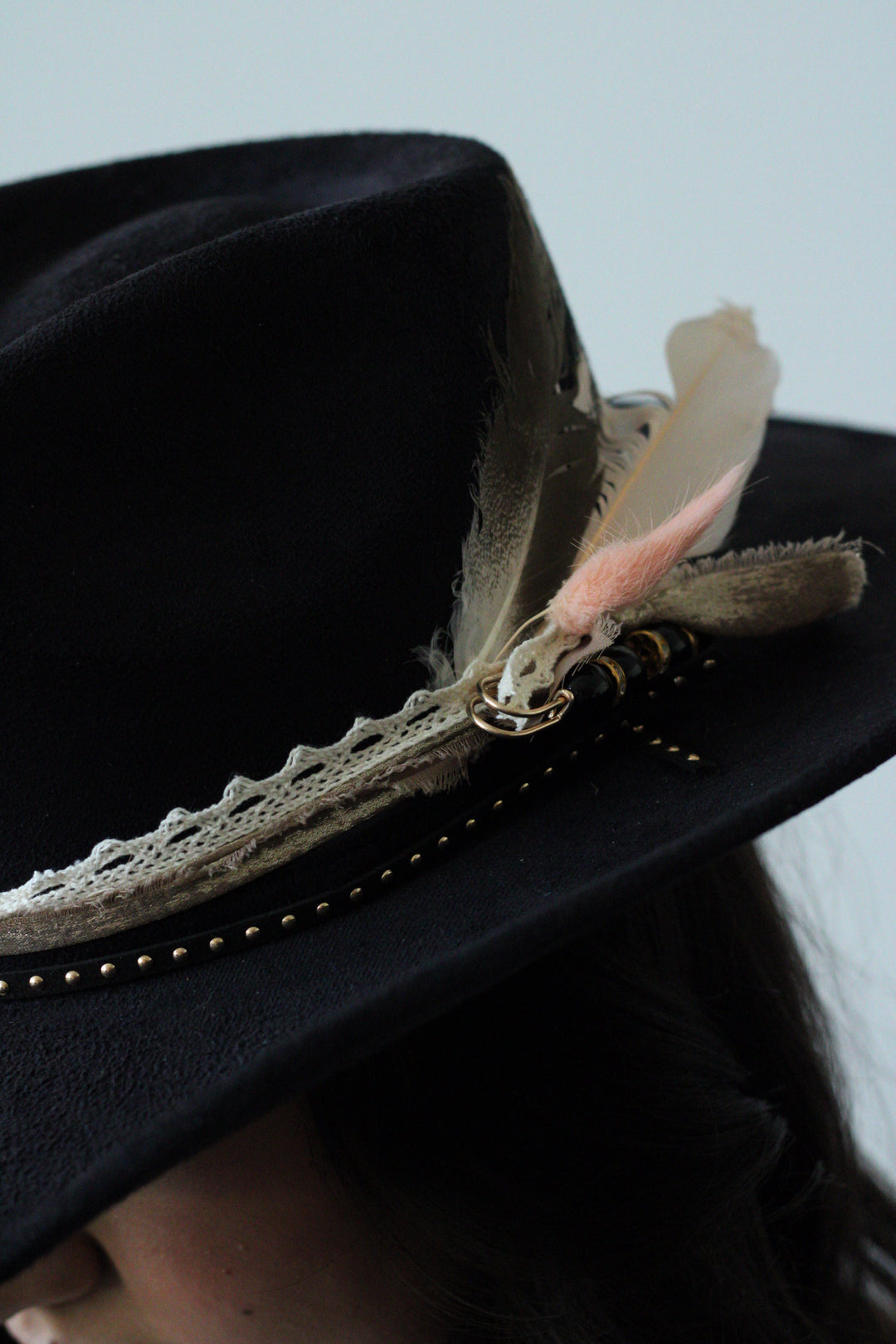 Bonnie Western Teardrop Hat - Black