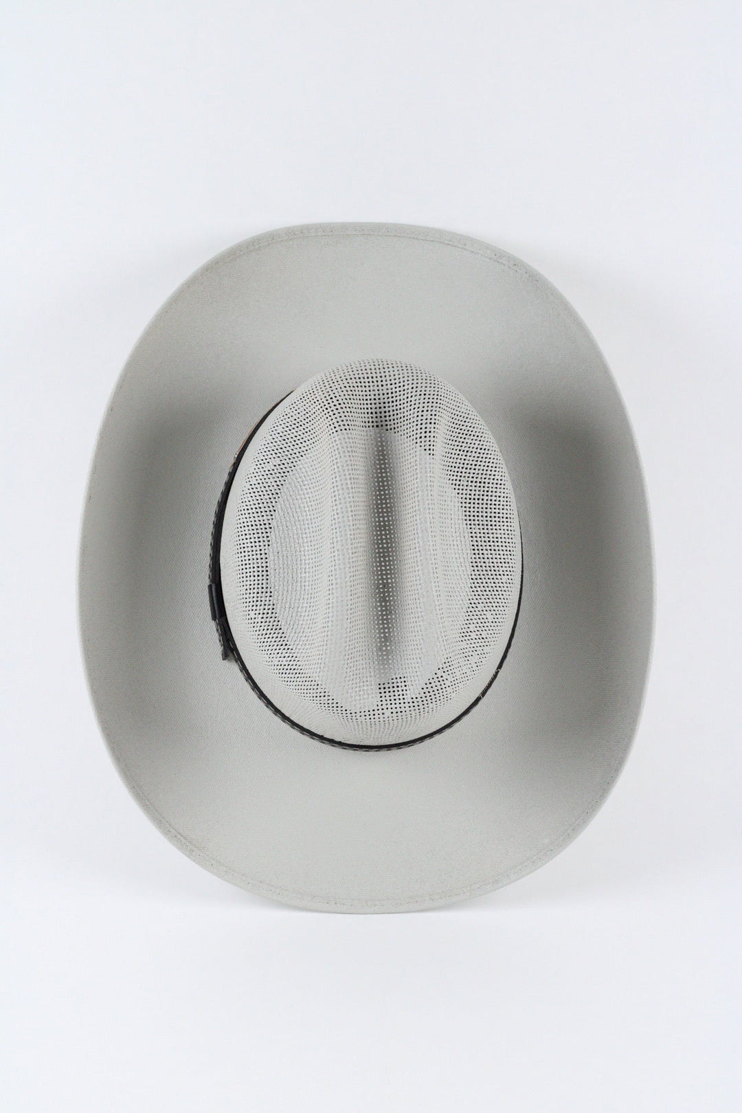 Luckenbach Cattlemen Straw Cowboy Hat - Light Grey
