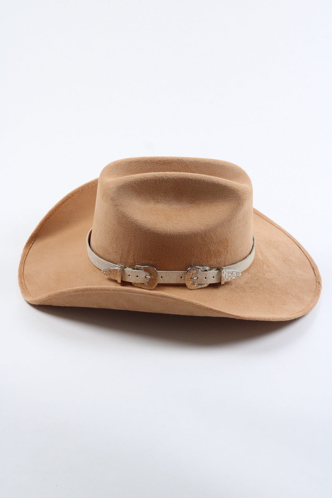 Double Buckle Leather Hat Band