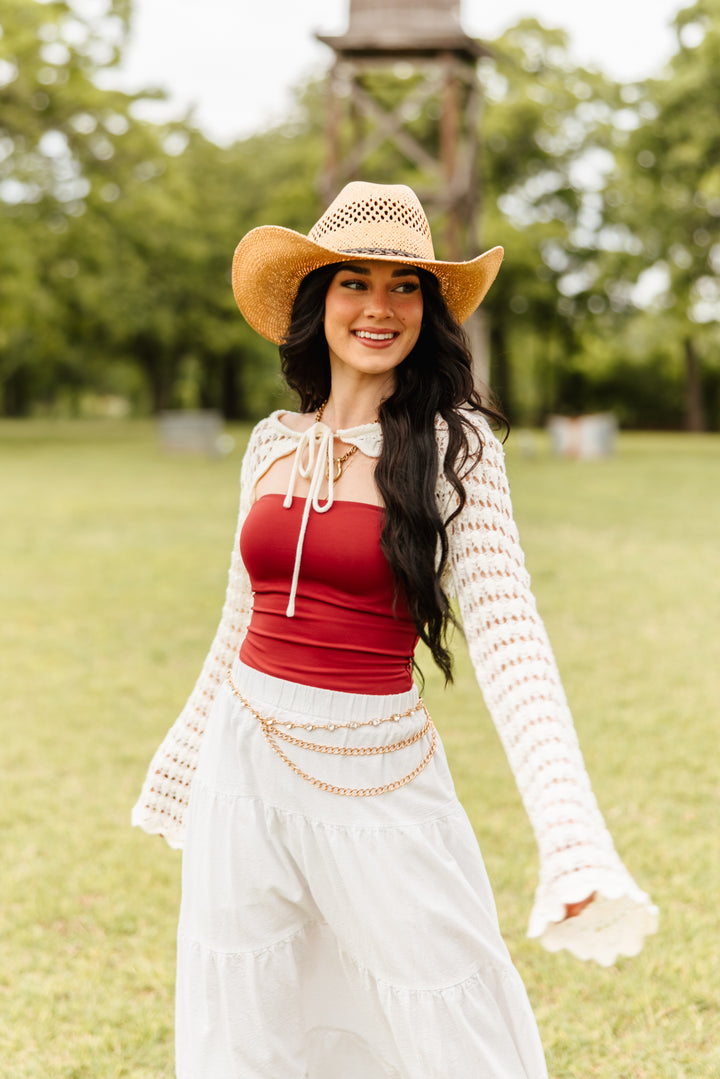 El Dorado Raffia Cowboy Hat - Camel