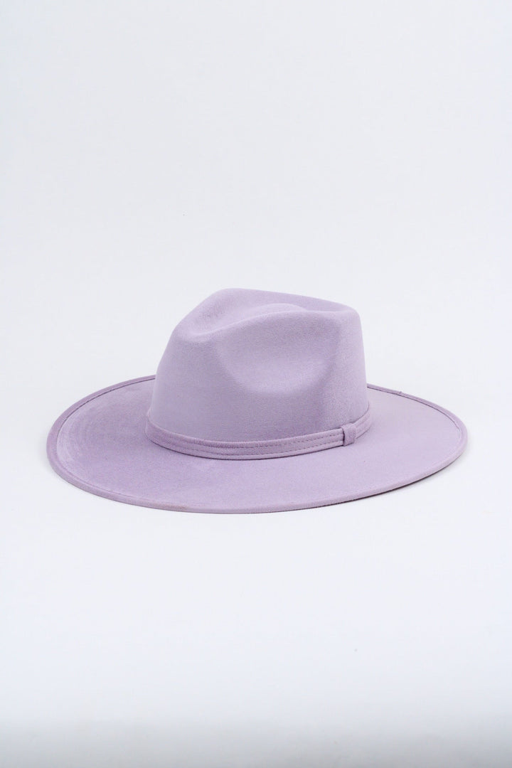 Vegan Suede Rancher Hat - Lavender