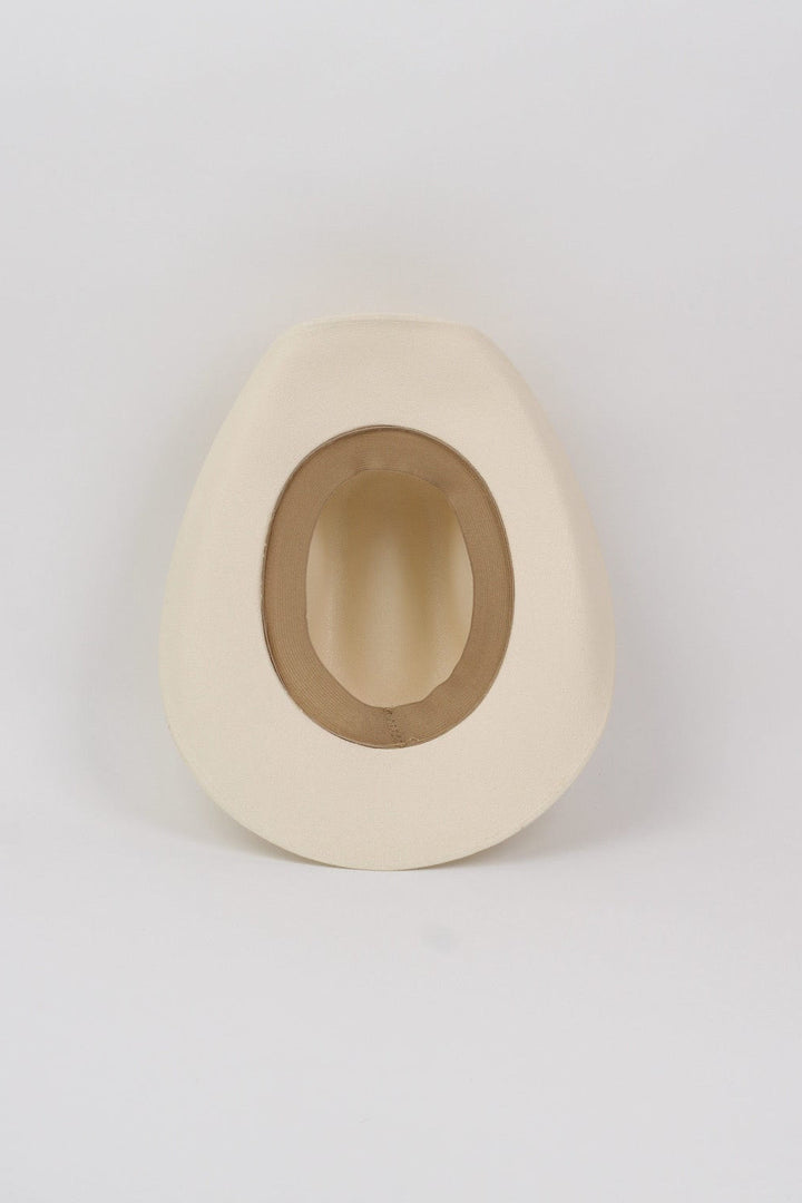 Kids Austin Structured Straw Cowboy Hat - Ivory