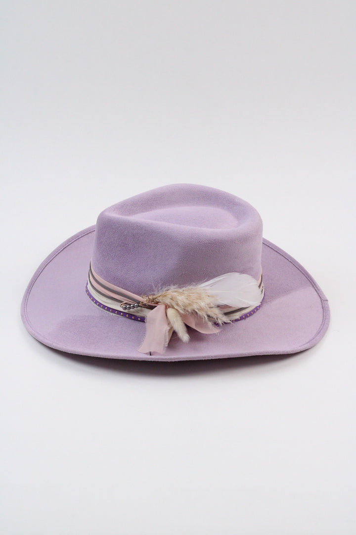 Adeline Western Teardrop Hat - Lavender