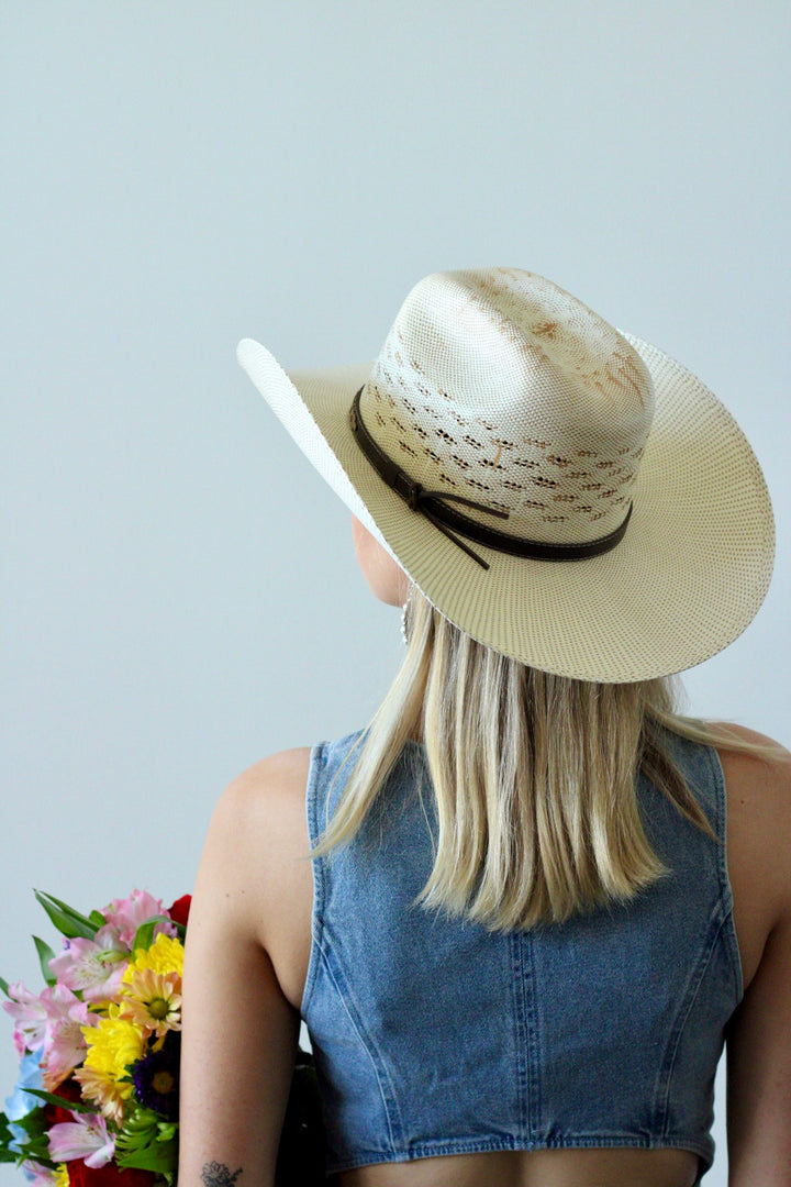 Bailey Bullrider Straw Cowboy Hat - Bone