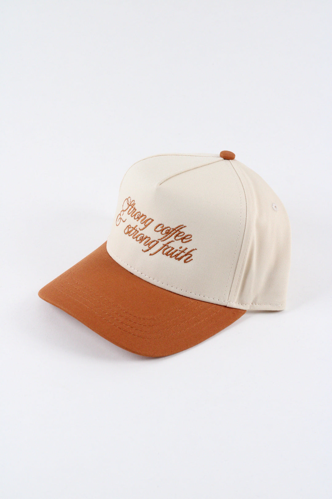 Strong Coffee & Strong Faith Canvas Hat