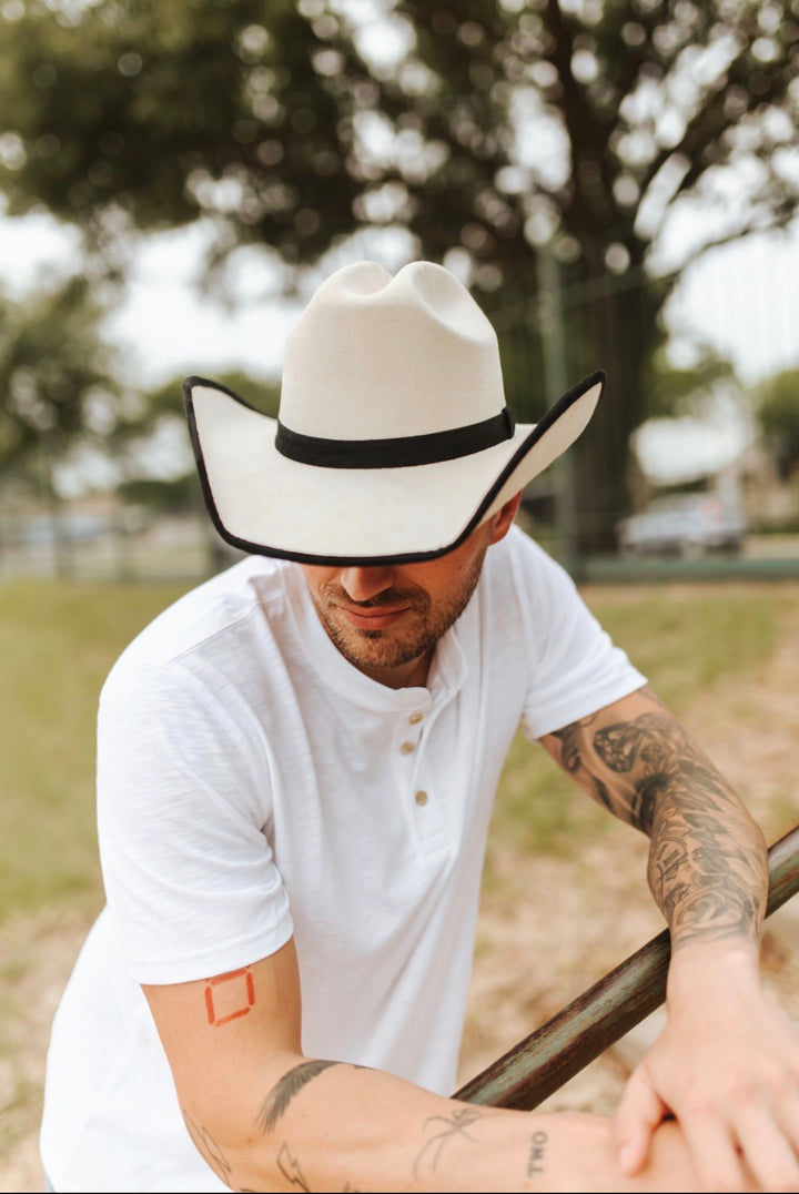 Durango Cowboy Hat - Duo Tone - Ivory + Black