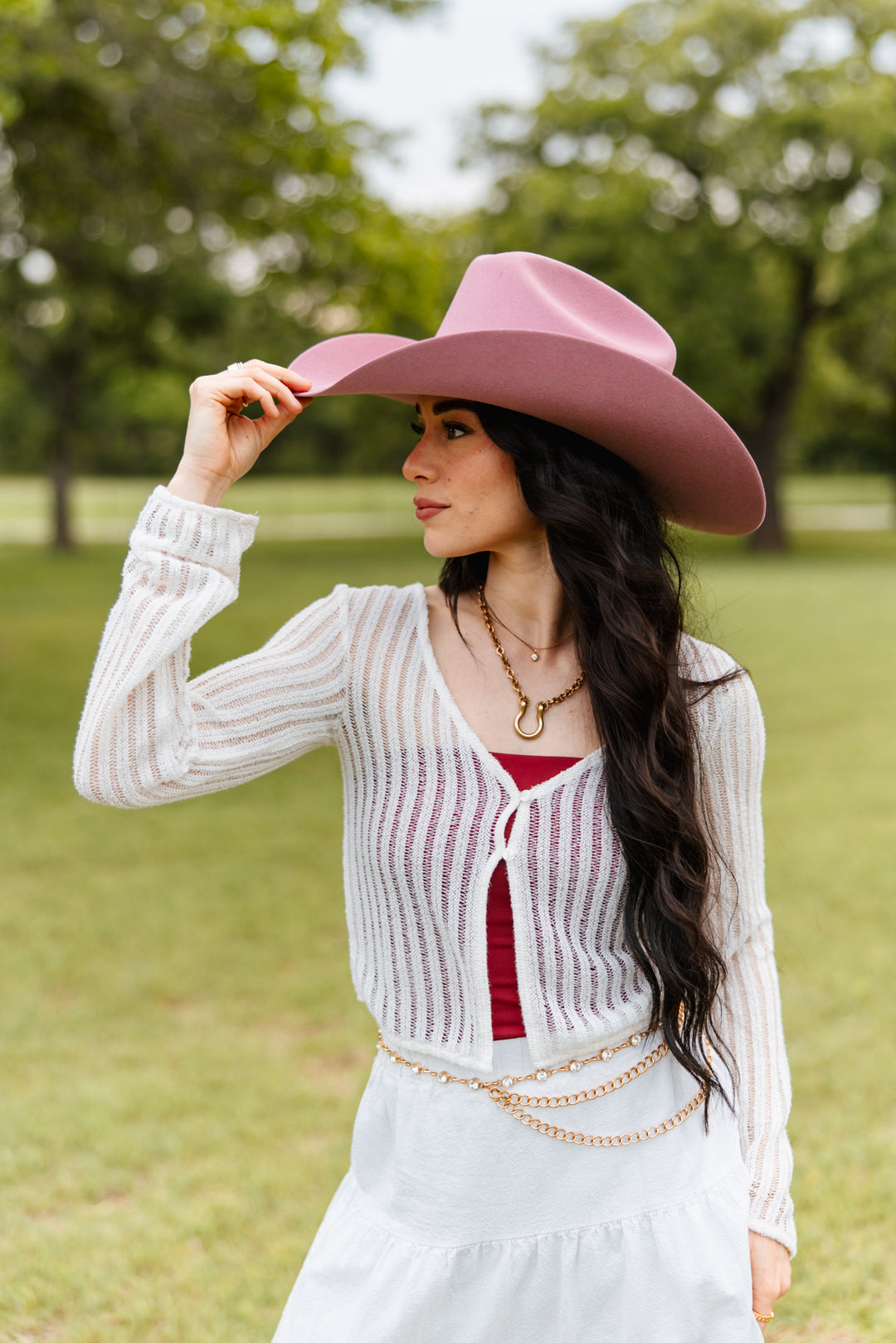 Wren Merino Wool Western Hat - Mulberry Pink