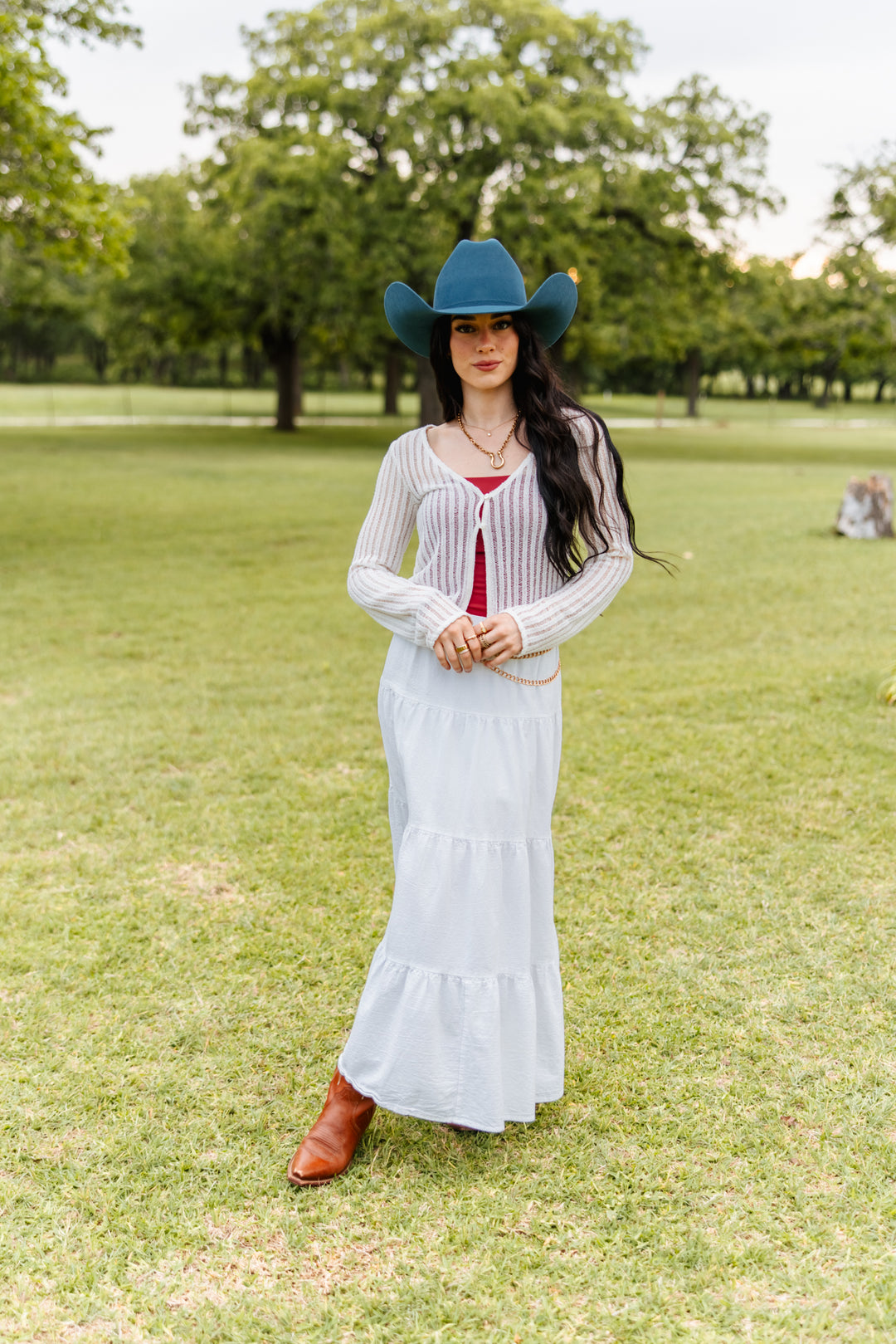 Wren Merino Wool Western Hat - Peacock Blue