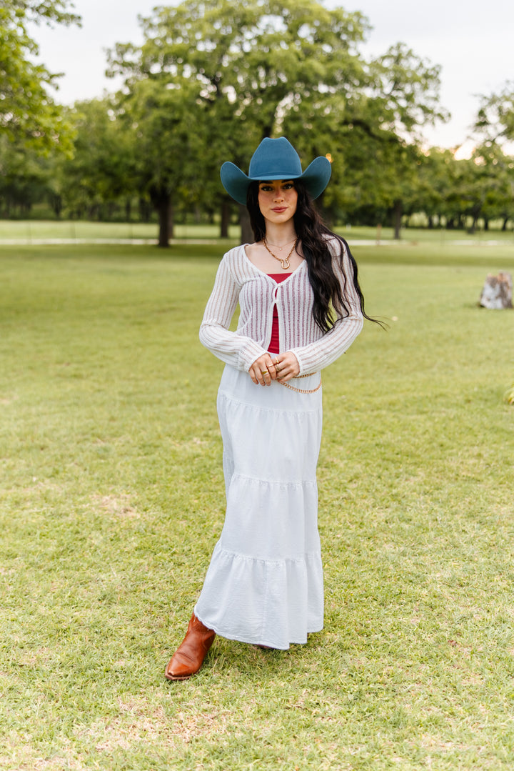 Wren Merino Wool Western Hat - Peacock Blue