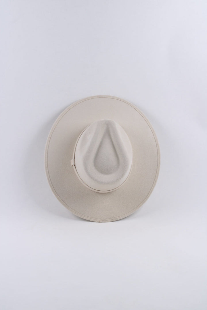 Vegan Suede Rancher Hat - Ivory