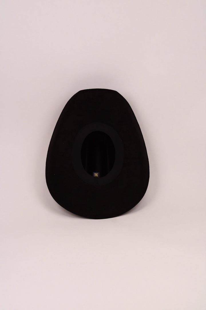 Austin Vegan Suede Cowboy Hat- Black