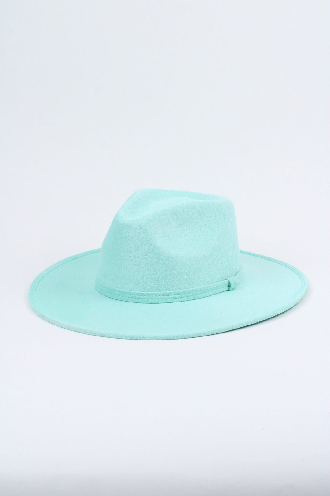 Vegan Suede Rancher Hat - Mint