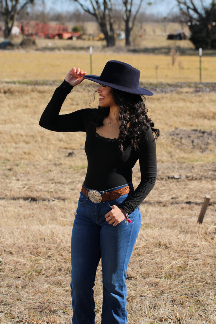 The Rowan - Wool Felt - Navy Blue