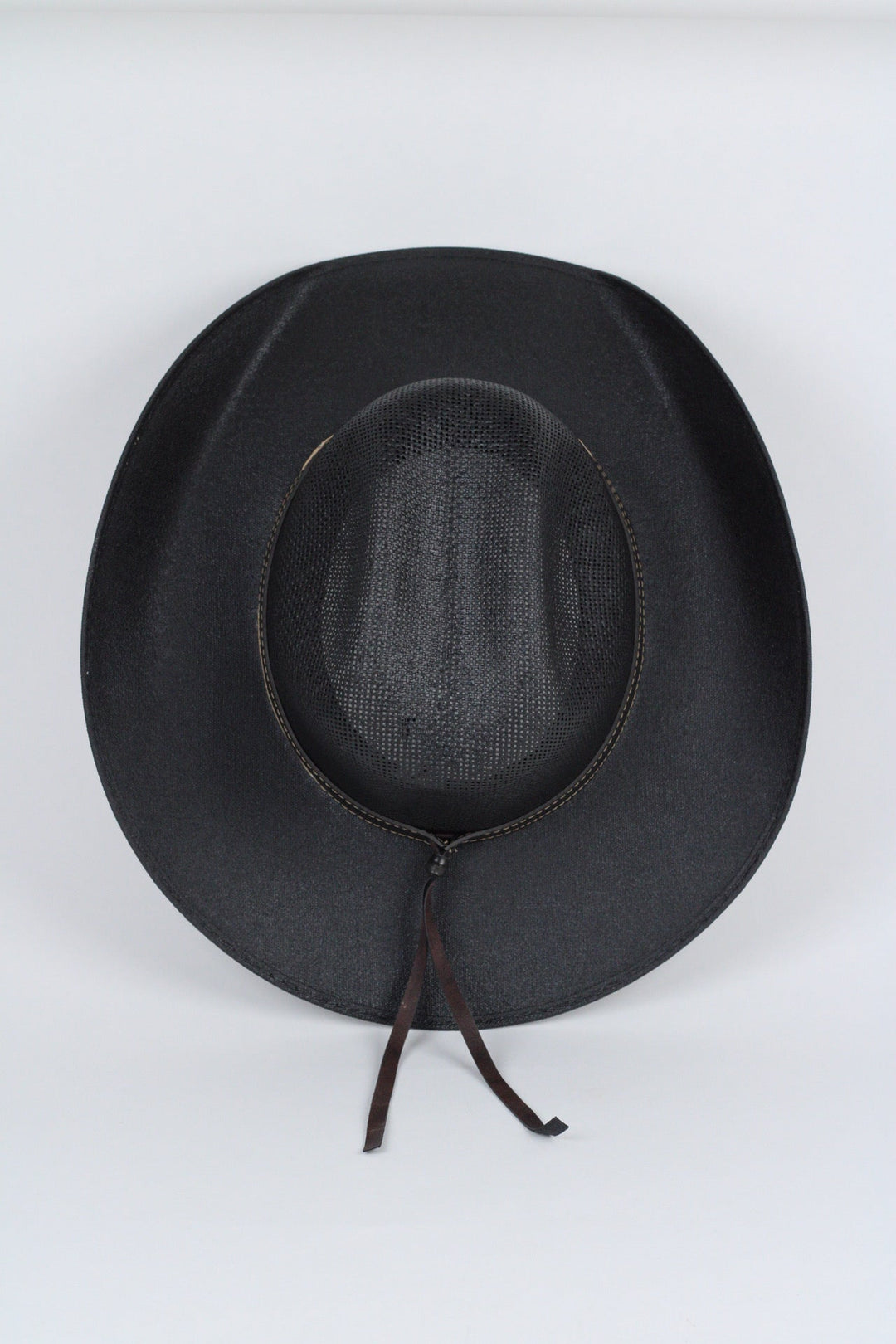 Luckenbach Bull Rider Straw Cowboy Hat - Black