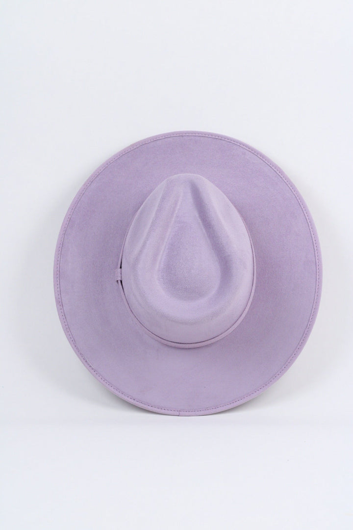 Vegan Suede Rancher Hat - Lavender