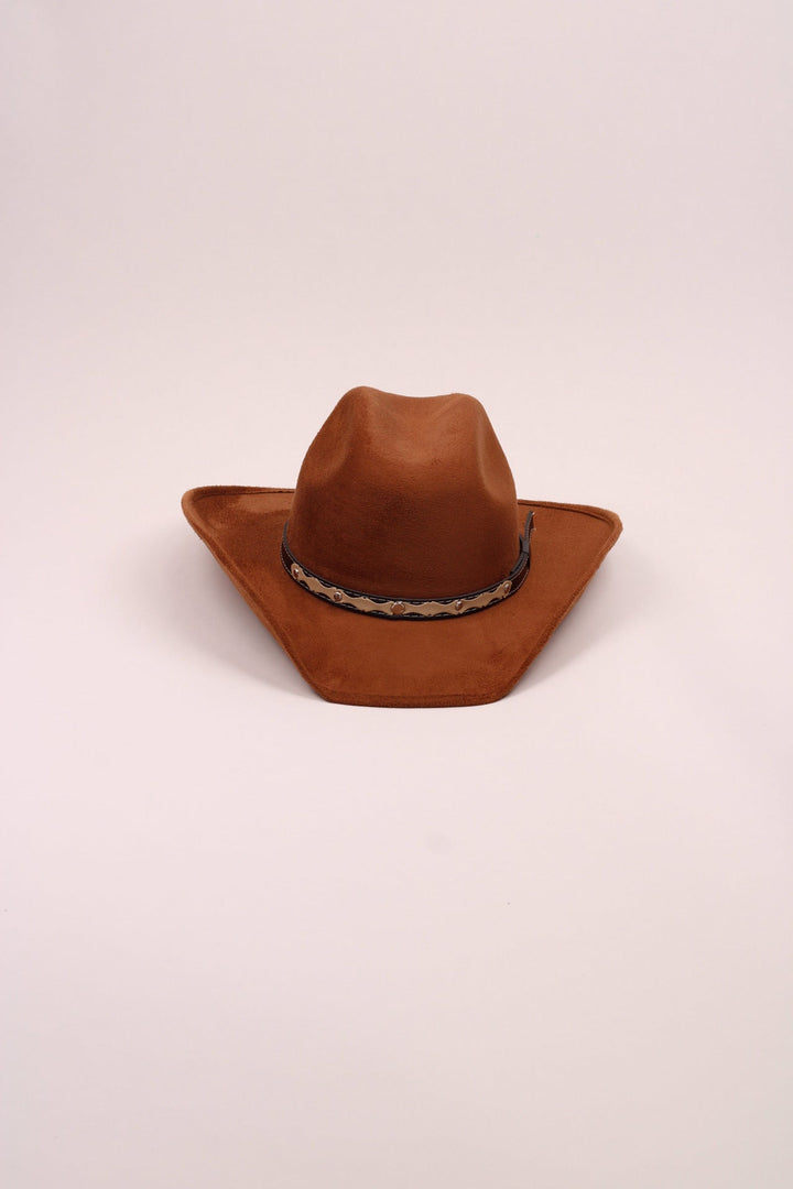 Kids Vegan Suede Austin Hat - Caramel