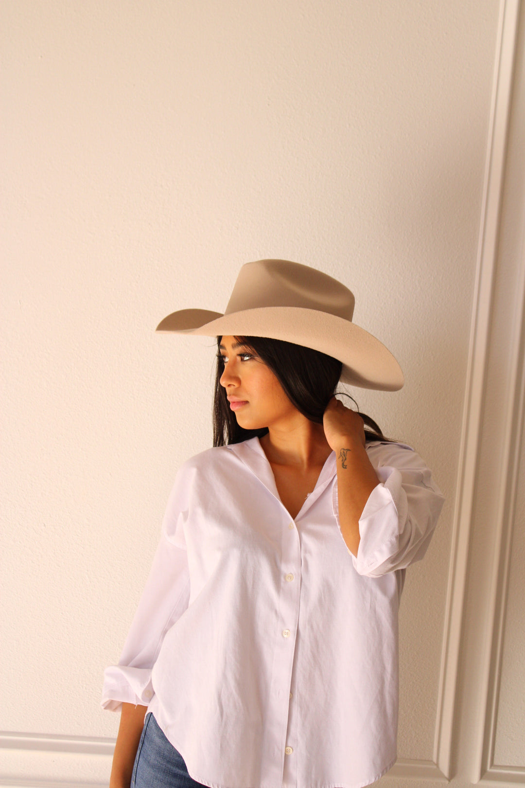 Wren Merino Wool Western Hat - Desert Sand