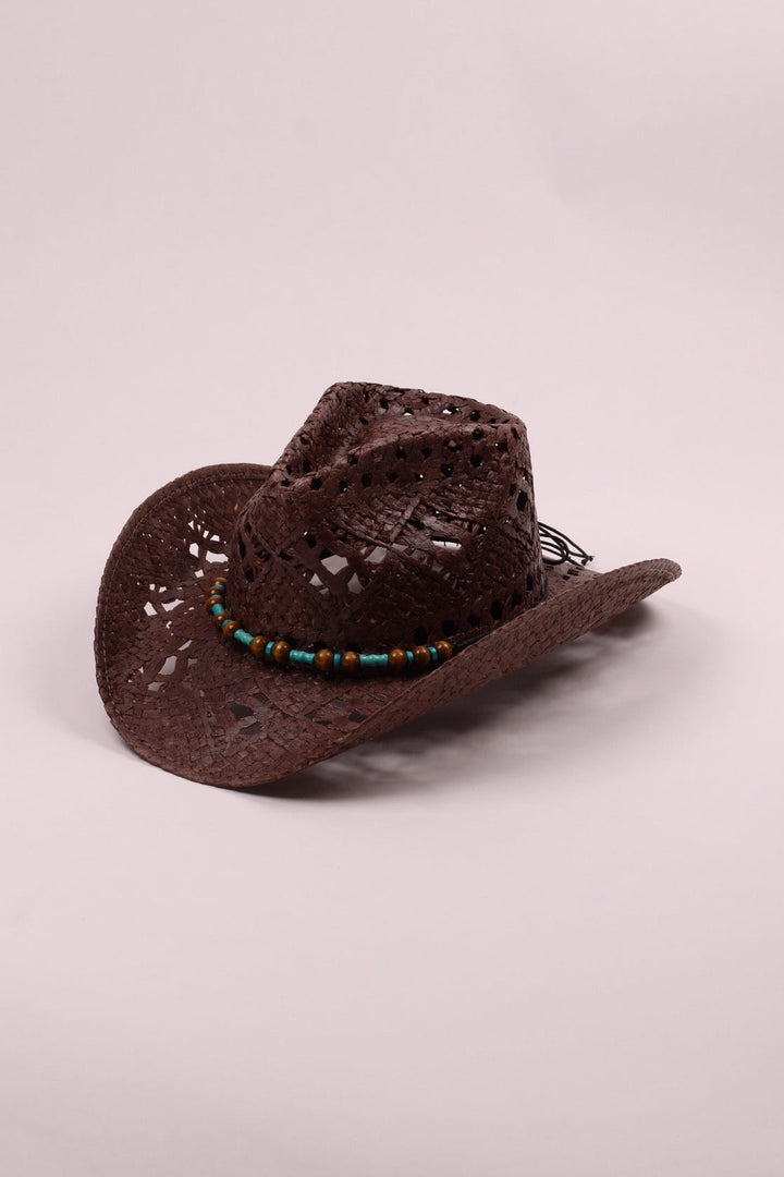 Bayside Rancher Raffia Hat - Chocolate