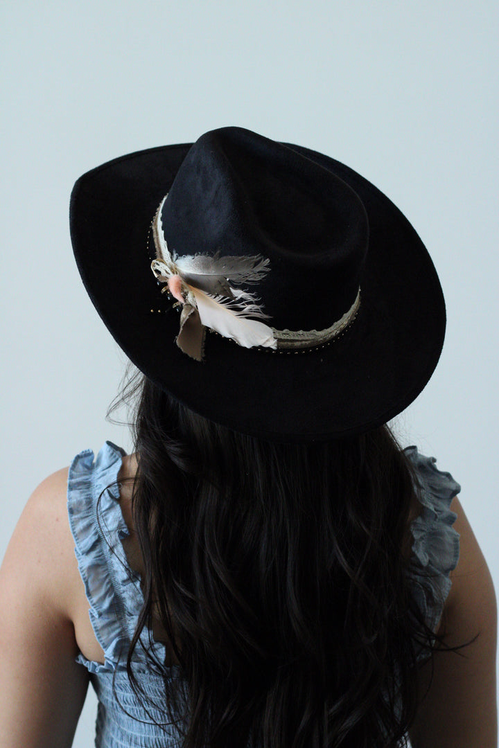 Bonnie Western Teardrop Hat - Black