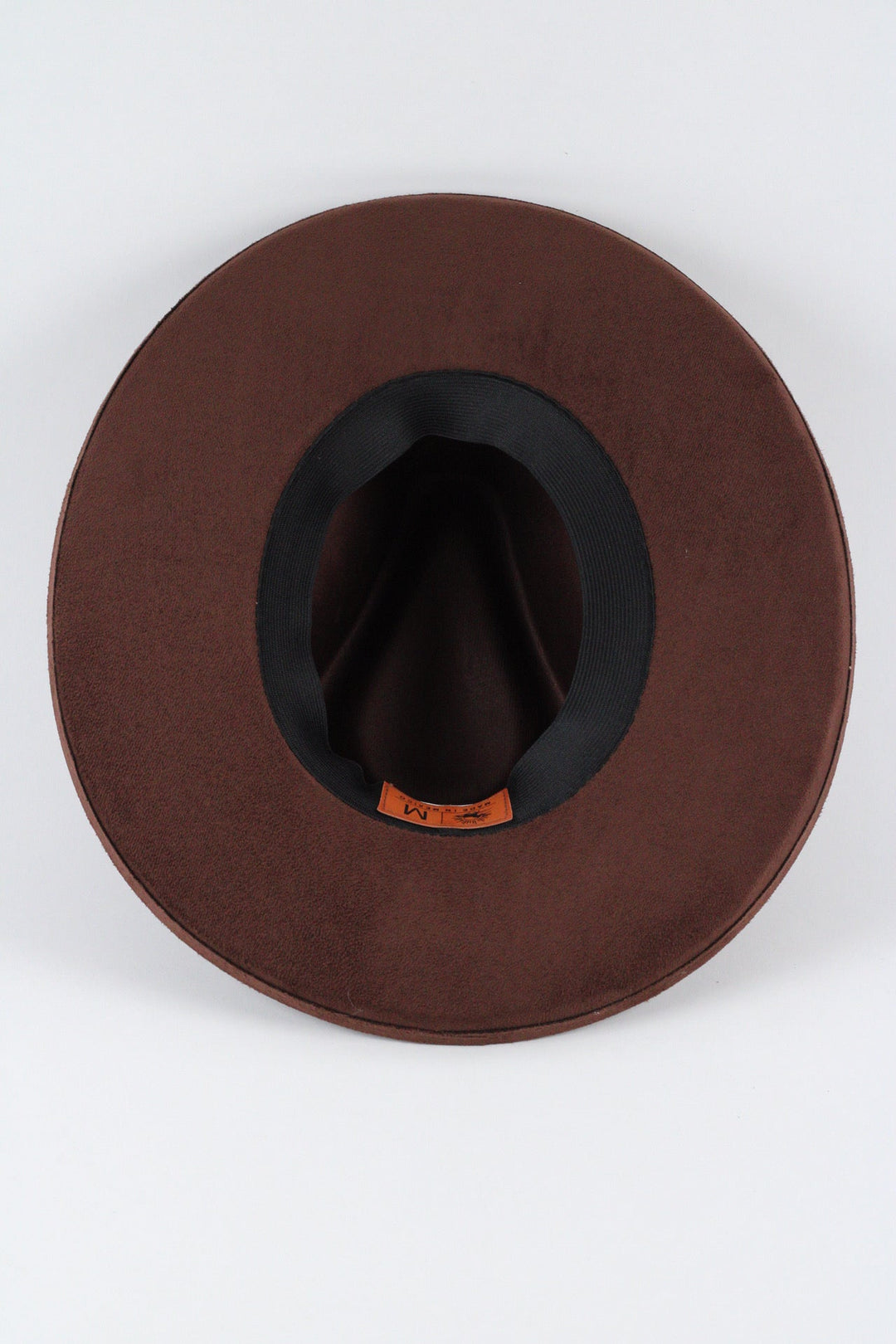 Vegan Suede Rancher Hat - Pencil Brim - Chocolate