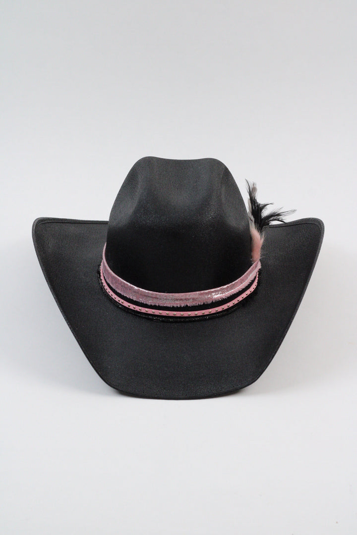 Lucy Luckenback Cattlemen Cowboy Straw Hat - Black