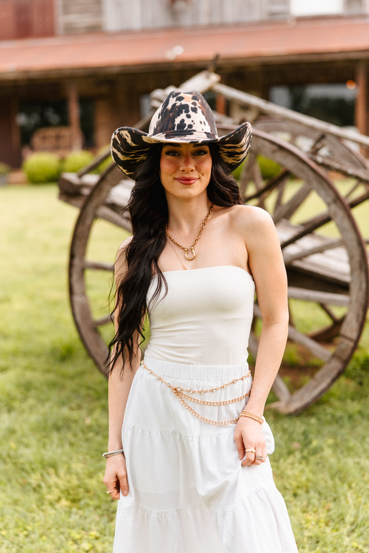 Ellie Cow Print Texana