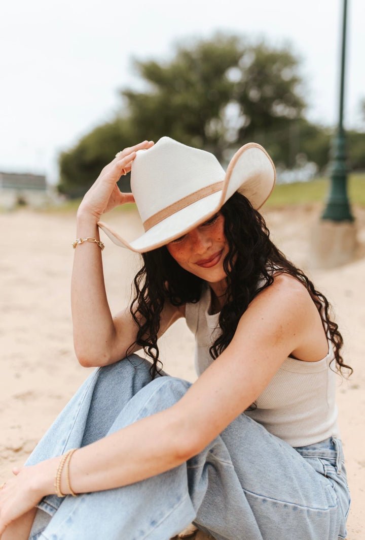 Durango Cowboy Hat - Duo Tone - Ivory + Cappuccino