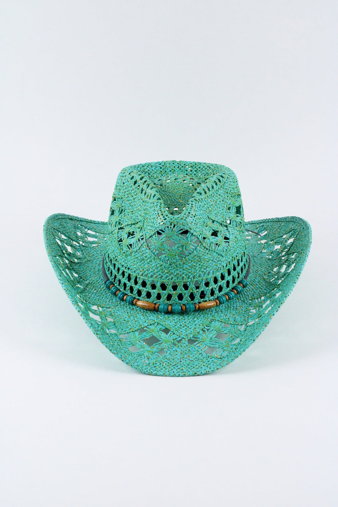 Bayside Rancher Raffia Hat - Aqua Green
