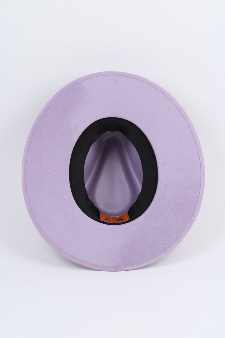 Vegan Suede Rancher Hat - Lavender