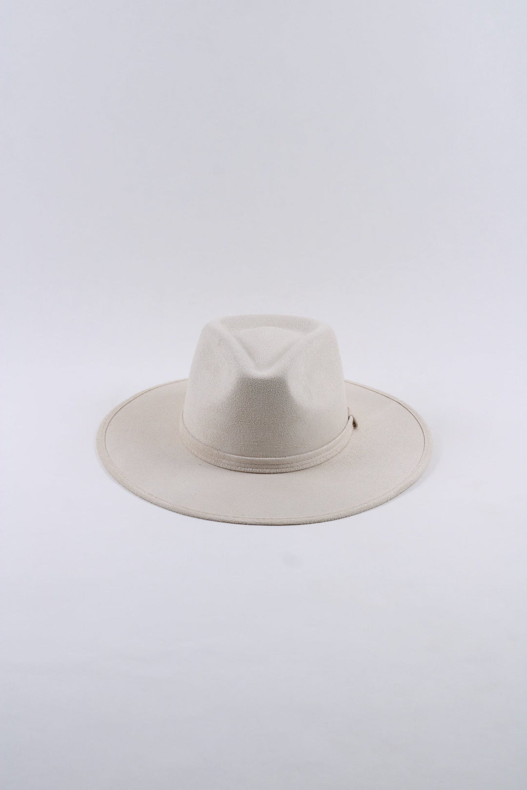 Vegan Suede Rancher Hat - Ivory
