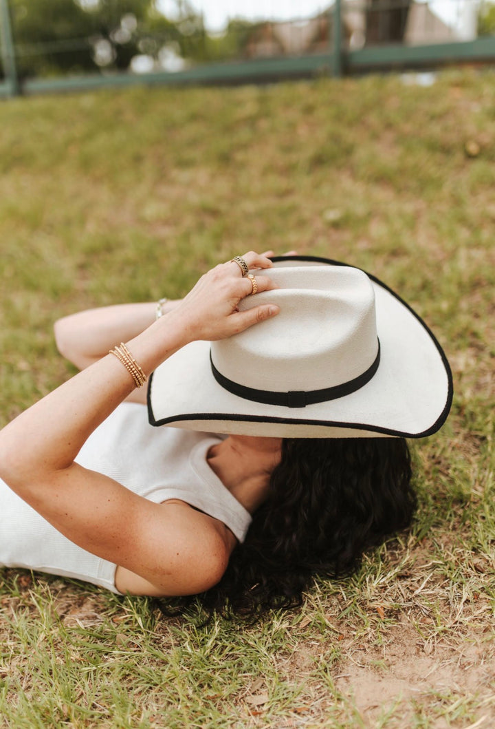 Durango Cowboy Hat - Duo Tone - Ivory + Black