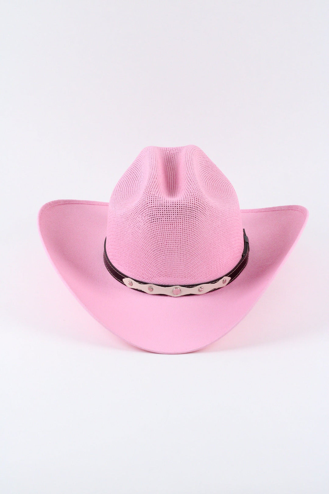 Luckenbach Cattlemen Straw Cowboy Hat - Pink