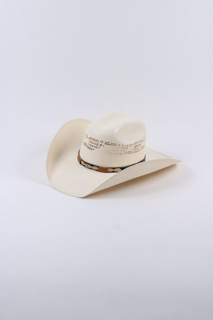 The Odessa Unisex Bull Rider Straw Cowboy Hat - Ivory
