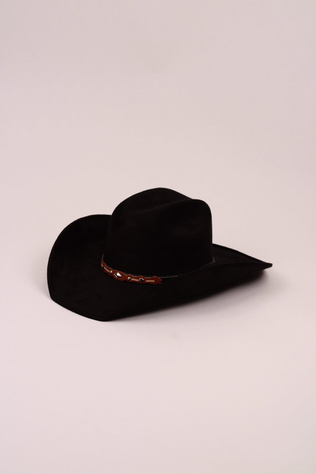 Austin Vegan Suede Cowboy Hat- Black