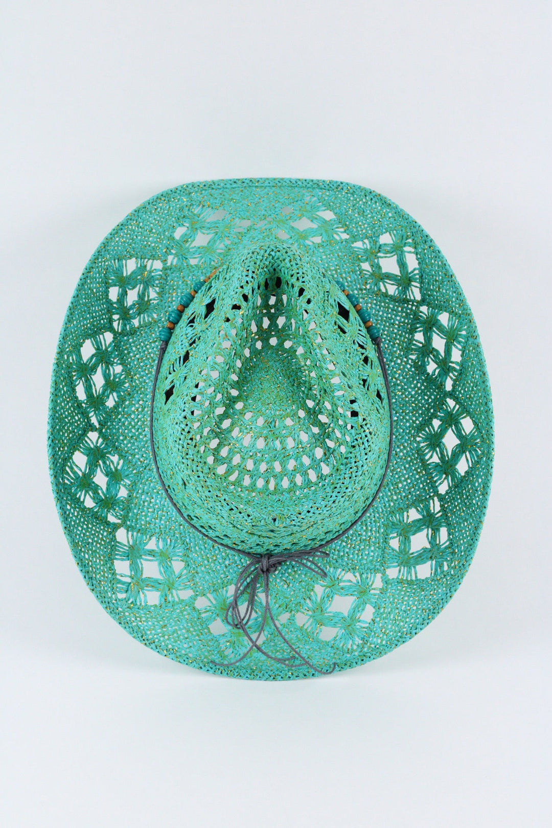 Bayside Rancher Raffia Hat - Aqua Green