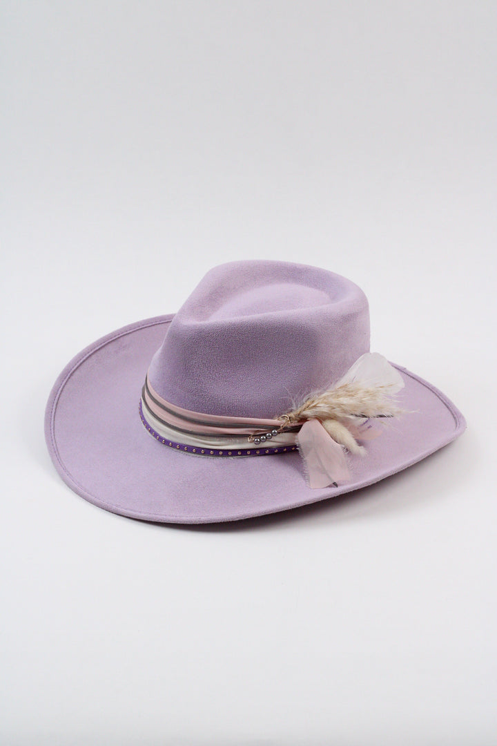 Adeline Western Teardrop Hat - Lavender