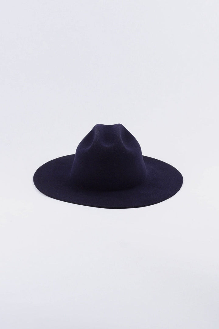 Dakota Cattleman Flat Brim Hat - Navy Blue