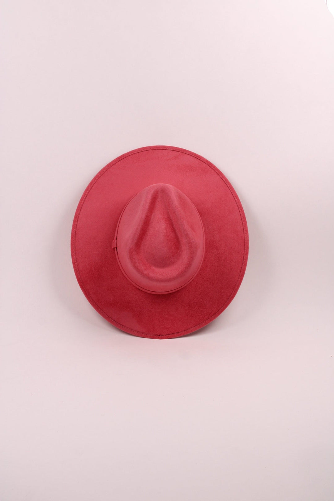 Vegan Suede Rancher Hat - Coral Pink