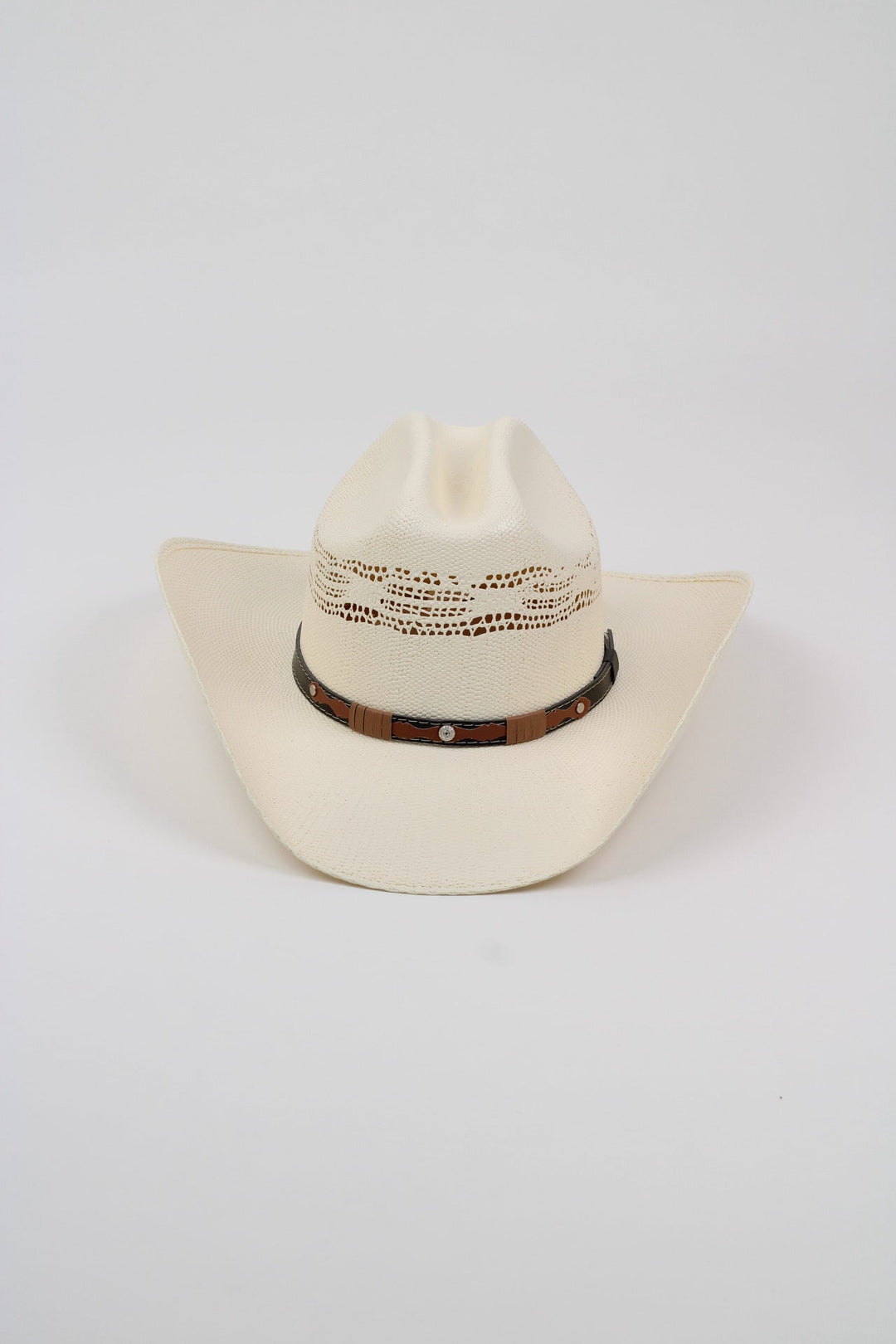 The Odessa Unisex Cattlemen Straw Cowboy Hat - Ivory