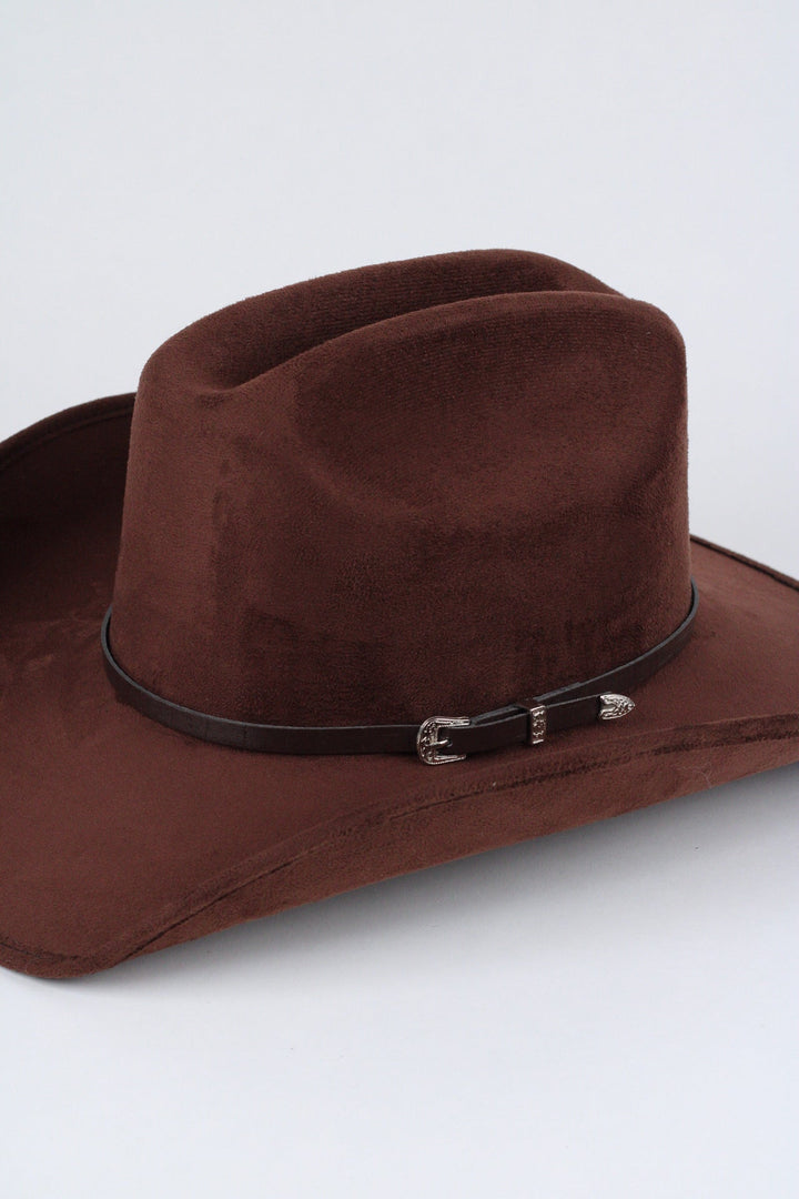 Crocodile Print Leather Hat Band w/ Buckle