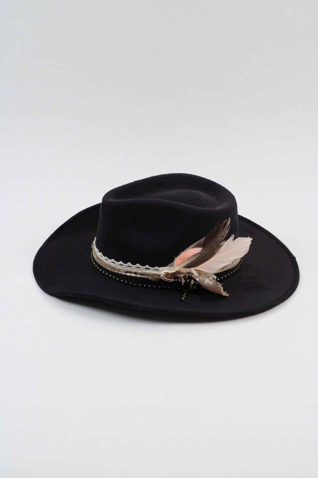 Bonnie Western Teardrop Hat - Black