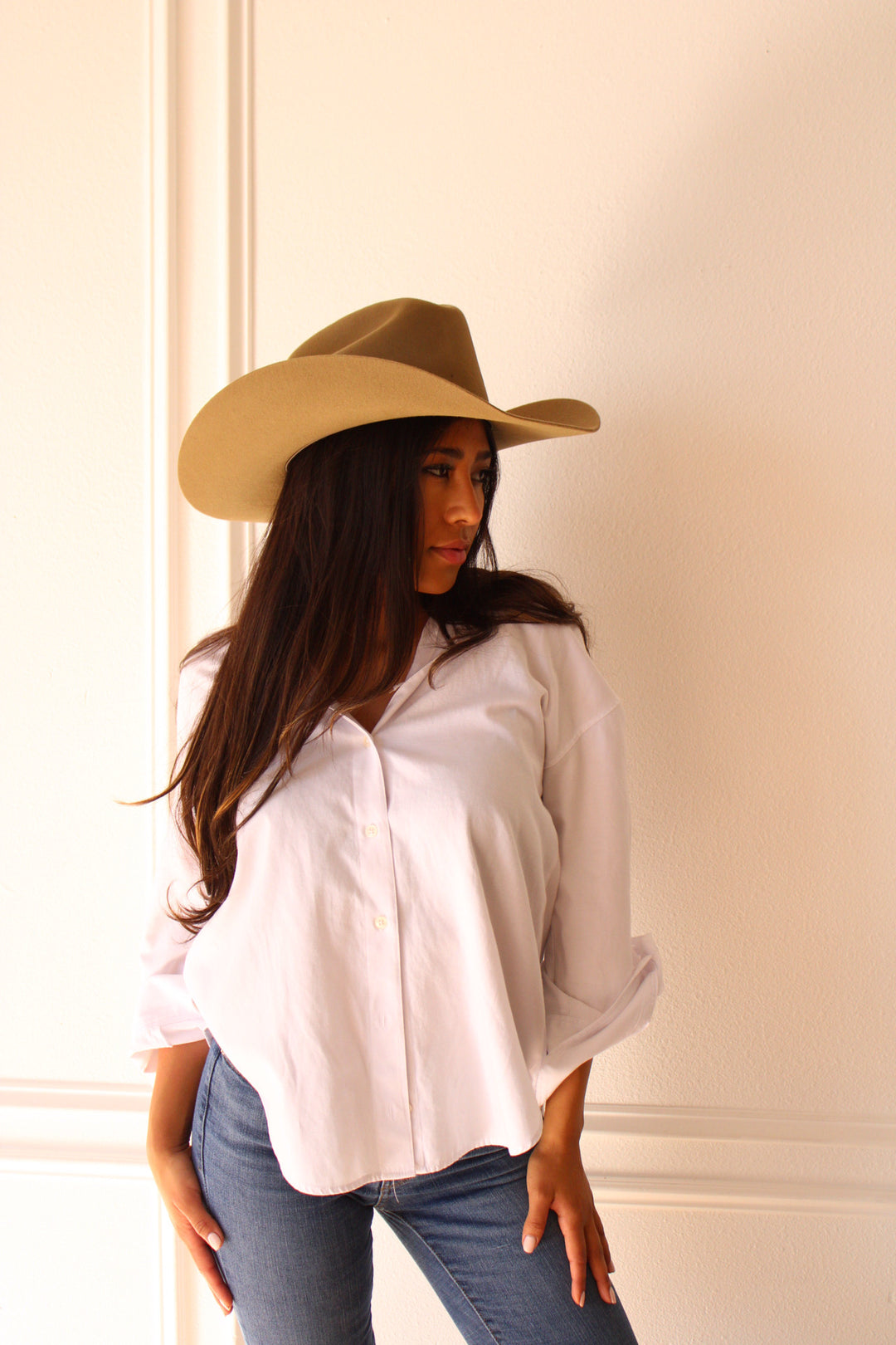Wren Merino Wool Western Hat - Camel