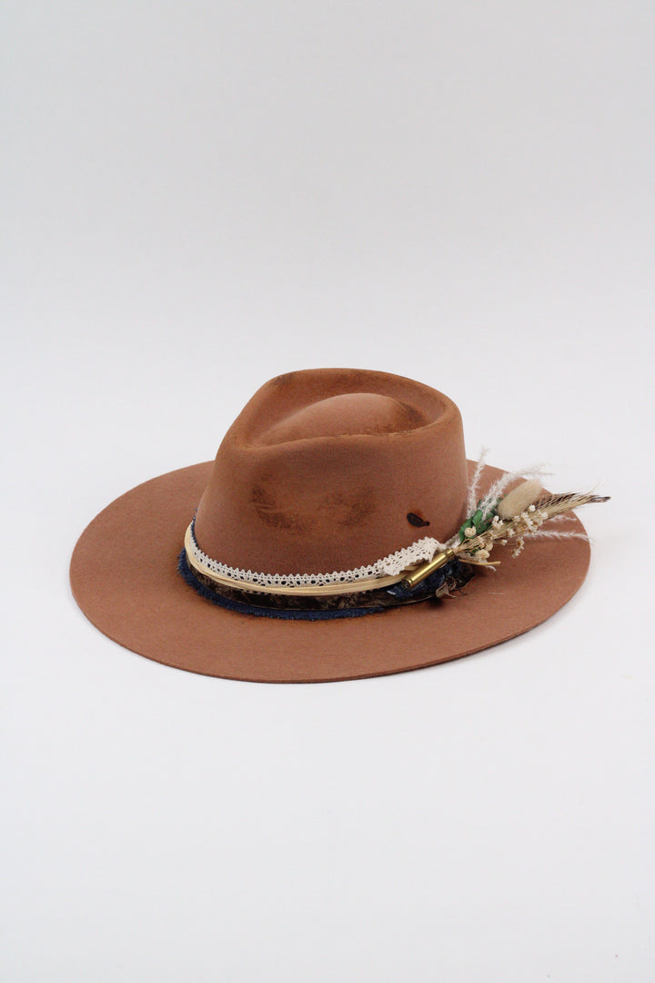 Aspen Rancher Flat Brim Hat - Tan