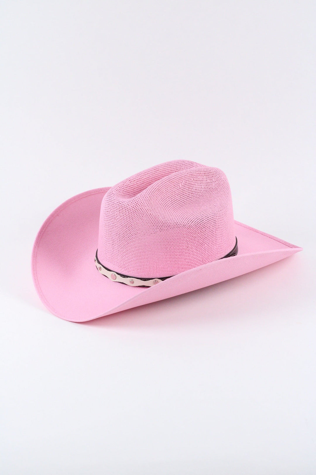 Luckenbach Cattlemen Straw Cowboy Hat - Pink