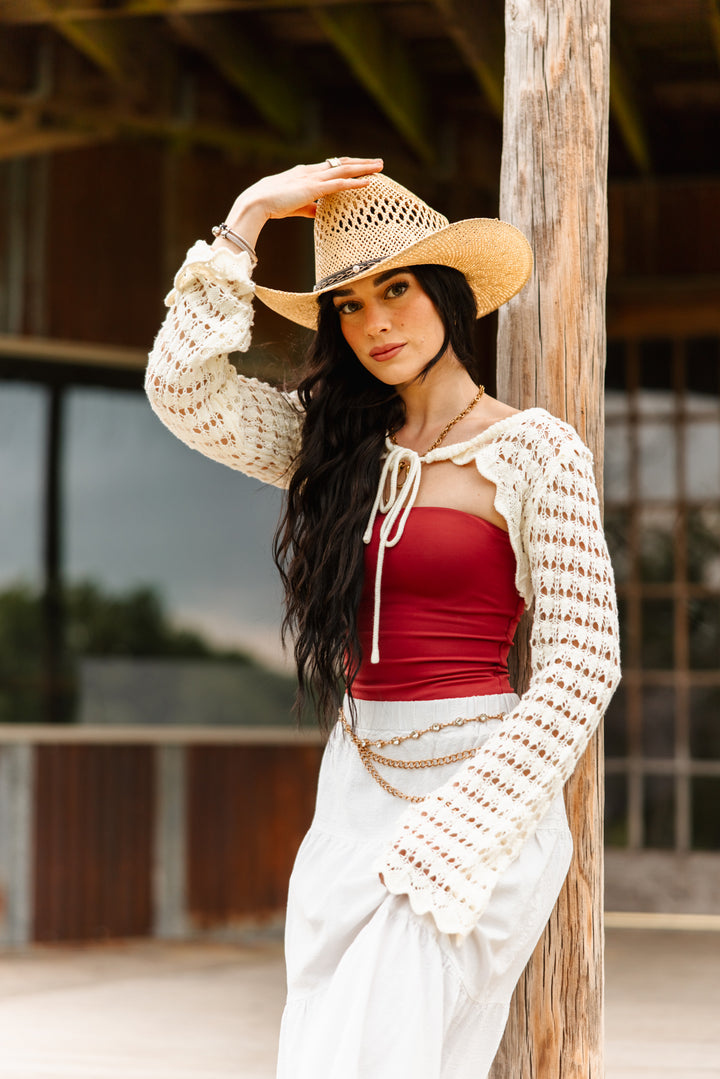 Montecito Raffia Cowboy Hat - Natural